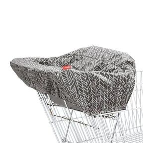 EUC SKIP HOP SHOPPING CART COVER GREY FEATHER White Arrow Neutral Print